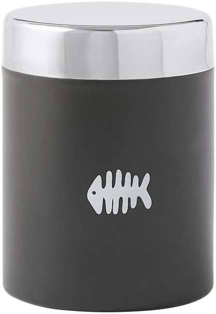 Frisco Fish Bone Print Stainless Steel Storage Canister 3 Frisco Fish Bone Print Stainless Steel Storage Canister