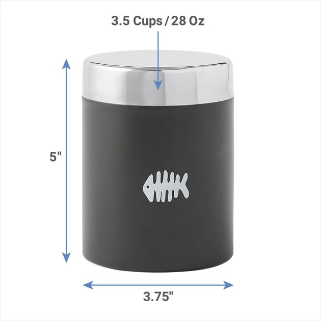 Frisco Fish Bone Print Stainless Steel Storage Canister 4 Frisco Fish Bone Print Stainless Steel Storage Canister - Image 2