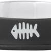Frisco Fish Bone Print Non-Skid Stainless Steel Cat Bowl -FRISCO Sales 277582 MAIN. SY630 V1627933289