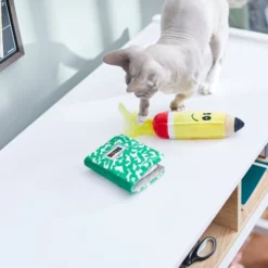Frisco Notebook & Pencil Plush Cat Toy with Catnip, 2 count -FRISCO Sales 279411 PT3. SY630 V1628191487