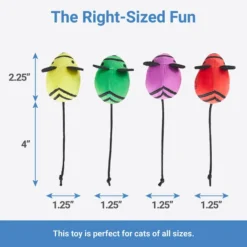 Frisco Crayon Box Plush Mice Cat Toy with Catnip, 5 count -FRISCO Sales 279413 PT2. SY630 V1629824477