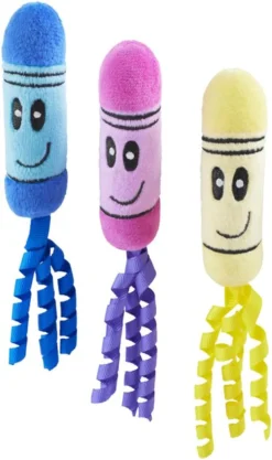 Frisco Crayon Plush Kicker Cat Toy with Catnip