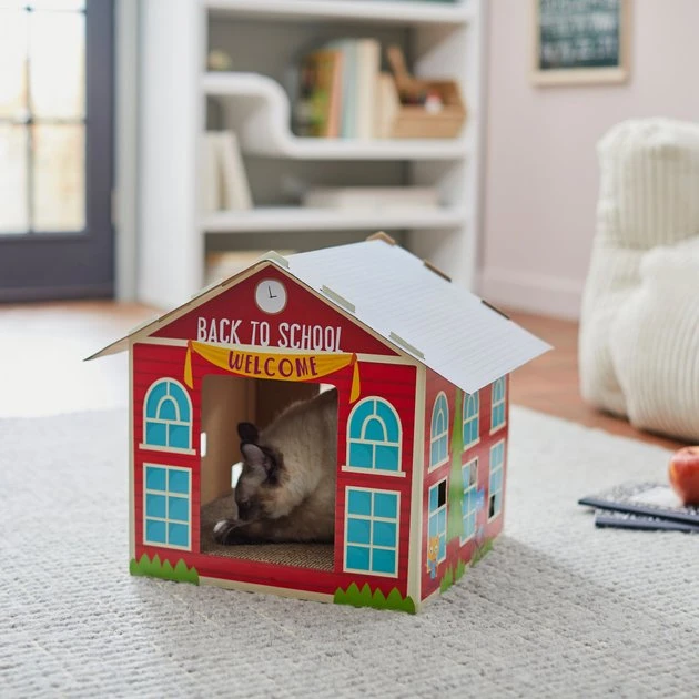 Frisco School House Cardboard Cat Toy 5 Frisco School House Cardboard Cat Toy - Image 3