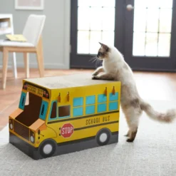 Frisco School Bus Cardboard Cat Toy, 2-Story -FRISCO Sales 279835 PT3. SY630 V1628191138