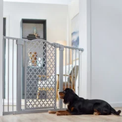 Frisco Metal Pattern Extra Wide Auto-close Dog Gate