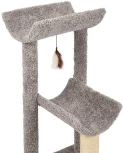 Frisco 40-in Real Carpet Tri-post Cat Tree, Gray -FRISCO Sales 282753 PT3. SY630 V1621949084