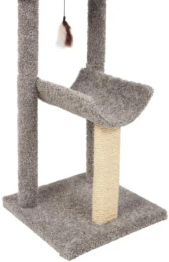 Frisco 40-in Real Carpet Tri-post Cat Tree, Gray -FRISCO Sales 282753 PT4. SY630 V1621949242