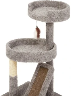 Frisco 44-in Real Carpet Cat Tree with Replaceable Corrugate Scratcher -FRISCO Sales 282757 PT3. SY630 V1621949247