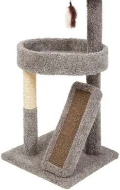 Frisco 44-in Real Carpet Cat Tree with Replaceable Corrugate Scratcher -FRISCO Sales 282757 PT4. SY630 V1621948706