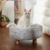 Frisco Eyelash Fur Round Elevated Cat Bed -FRISCO Sales 285212 MAIN. SY630 V1625009298