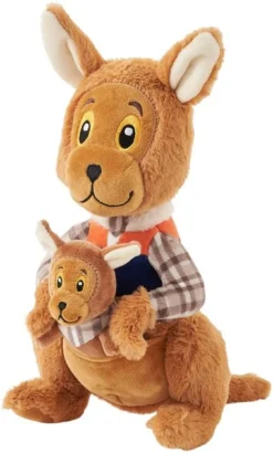 Frisco Kangaroo & Joey Plush Squeaky Dog Toy, 2 count