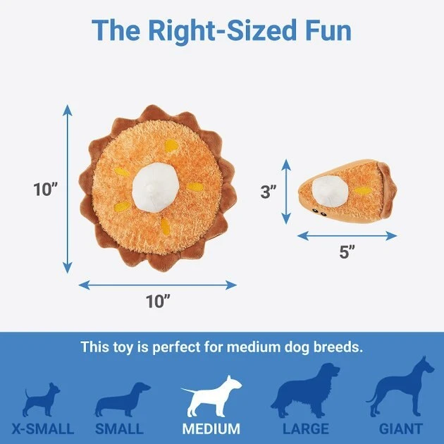 Frisco Grandma Sophie's Pumpkin Pie 2-in-1 Plush Squeaky Dog Toy 5 Frisco Grandma Sophie's Pumpkin Pie 2-in-1 Plush Squeaky Dog Toy - Image 3