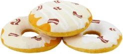 Frisco Maple Bacon Donuts Plush Squeaky Dog Toy, 3 count
