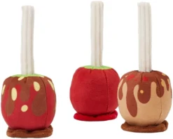 Frisco Candy Apples Plush Squeaky Dog Toy, 3 count