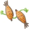 Frisco Fall Harvest Corn Plush with Rope Plush with Rope Squeaky Dog Toy -FRISCO Sales 285625 MAIN. SY630 V1629726376