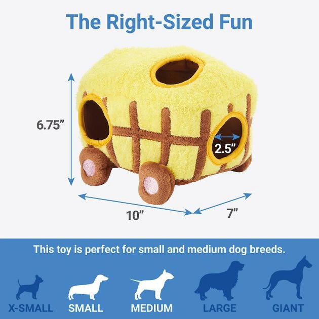 Frisco Fall Hay Wagon Hide & Seek Puzzle Plush Squeaky Dog Toy 4 Frisco Fall Hay Wagon Hide & Seek Puzzle Plush Squeaky Dog Toy - Image 2