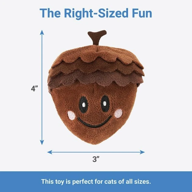 Frisco Fall Acorn Plush Cat Toy with Catnip 4 Frisco Fall Acorn Plush Cat Toy with Catnip - Image 2