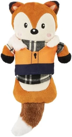 Frisco Hipster Fox Plush Kicker Cat Toy with Catnip