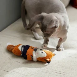 Frisco Hipster Fox Plush Kicker Cat Toy with Catnip -FRISCO Sales 285649 PT3. SY630 V1629725277