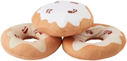 Frisco Maple Bacon Donut Plush Cat Toy with Catnip, 3 count