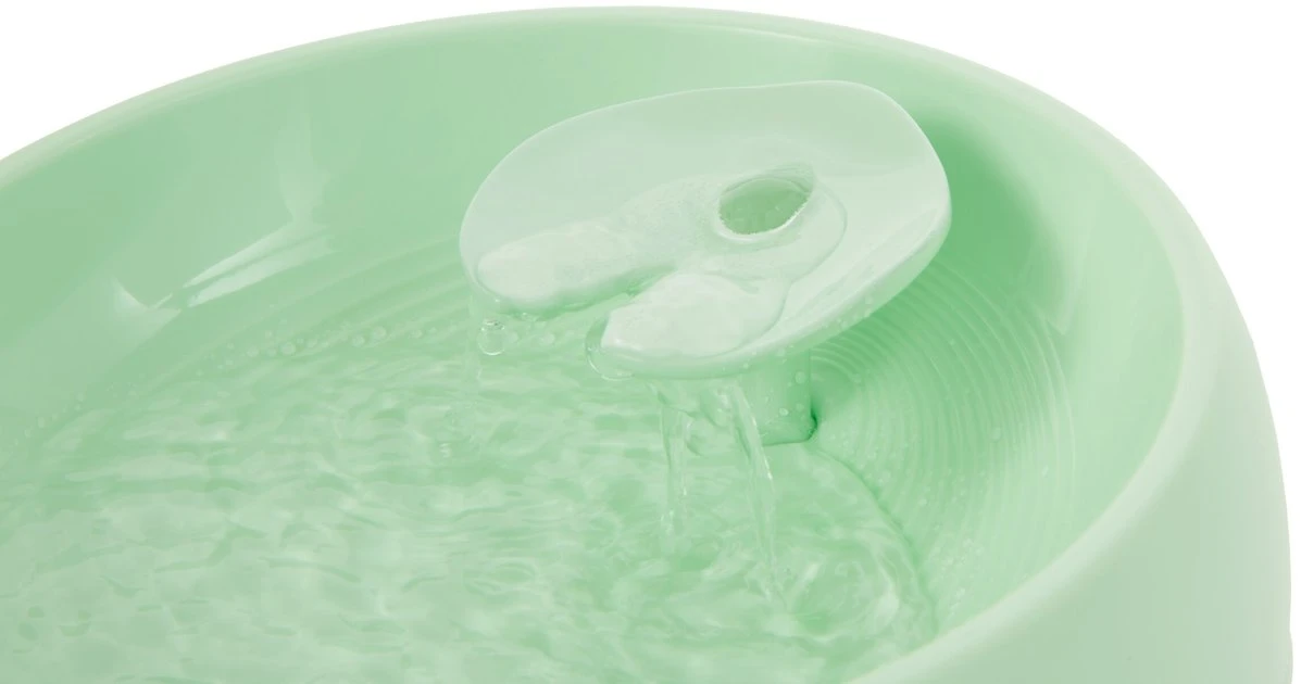 Frisco Whimsical Leaf Round Dog & Cat Fountain, 50-oz, Mint Green 5 Frisco Whimsical Leaf Round Dog & Cat Fountain, 50-oz, Mint Green - Image 3