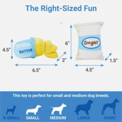 Frisco Baking Ingredients Plush Squeaky Dog Toy, 4 count -FRISCO Sales 287131 PT2. SY630 V1637704365