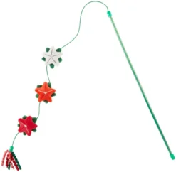 Frisco Holiday Winter Flowers Teaser Cat Toy with Catnip