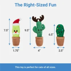 Frisco Holiday Cactus Plush Cat Toy with Catnip, 3 count 6 Frisco Holiday Cactus Plush Cat Toy with Catnip, 3 count -FRISCO Sales 287329 PT1. SY630 V1637787997