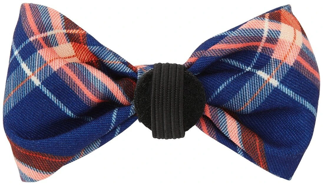 Frisco Fashion Bow, Blue Plaid, XS/SM 5 Frisco Fashion Bow, Blue Plaid, XS/SM - Image 3