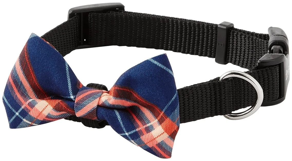 Frisco Fashion Bow, Blue Plaid, XS/SM 6 Frisco Fashion Bow, Blue Plaid, XS/SM - Image 4