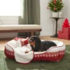 Frisco Nordic Fair Isle Dog & Cat Bed & Gift Set