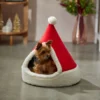 Frisco Holiday Dog & Cat Santa Hat Cave Bed