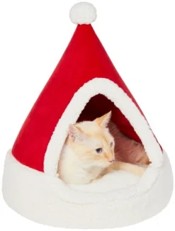Frisco Holiday Dog & Cat Santa Hat Cave Bed -FRISCO Sales 287893 PT2. SY630 V1631568927