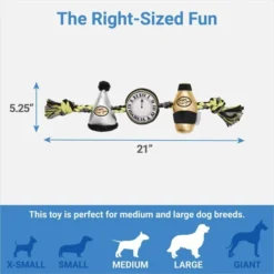 Frisco New Year's Eve Midnight Countdown Plush with Rope Squeaky Dog Toy -FRISCO Sales 288478 PT1. SY630 V1640718448