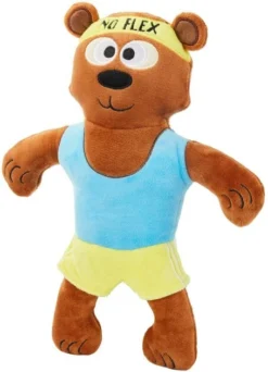 Frisco Fitness Bear Reversible Plush Squeaky Dog Toy