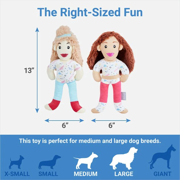 Frisco Dance Girls Plush Squeaky Dog Toy, 2 count 4 Frisco Dance Girls Plush Squeaky Dog Toy, 2 count - Image 2