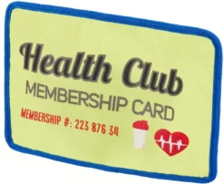 Frisco Gym Membership Card Flat Plush Squeaky Dog Toy