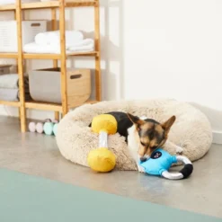 Frisco Dumbell & Kettleball Plush Squeaky Dog Toy, 2 count -FRISCO Sales 288919 PT3. SY630 V1638288628