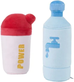 Frisco Protein & Water Bottle Cruncher Dog Toy, 2 count