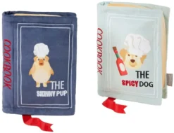 Frisco Cookbooks Plush Squeaky Dog Toy, 2 count