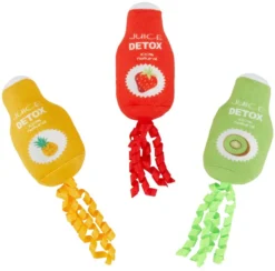 Frisco Juice Cleanse Plush Cat Toy with Catnip, 3 count