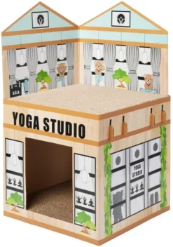 Frisco Yoga Studio Cardboard Cat House, 2-Story