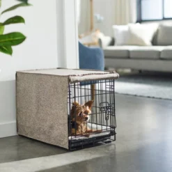 Frisco Faux linen Dog Crate Cover -FRISCO Sales 289623 PT5. SY630 V1644249255