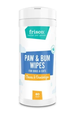 Frisco Deodorizing Paw & Bum Waterless Grooming Wipes for Dogs & Cats