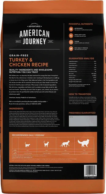 American Journey||Frisco American Journey Turkey & Chicken Recipe Grain-Free Dry Food + Frisco Cat Tracks Butterfly Cat Toy 5 American Journey||Frisco American Journey Turkey & Chicken Recipe Grain-Free Dry Food + Frisco Cat Tracks Butterfly Cat Toy - Image 3