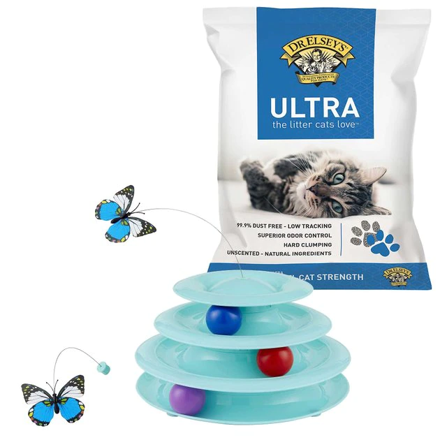 Frisco||Dr. Elsey's Frisco Cat Tracks Butterfly Toy + Dr. Elsey's Precious Cat Ultra Unscented Clumping Clay Cat Litter 3 Frisco||Dr. Elsey's Frisco Cat Tracks Butterfly Toy + Dr. Elsey's Precious Cat Ultra Unscented Clumping Clay Cat Litter