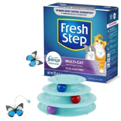 Frisco||Fresh Step Frisco Cat Tracks Butterfly Toy + Fresh Step Multi-Cat Scented Clumping Clay Cat Litter