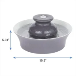 Frisco Ceramic Dog & Cat Fountain, Gray, 64-oz -FRISCO Sales 297218 PT1. SY630 V1631711495