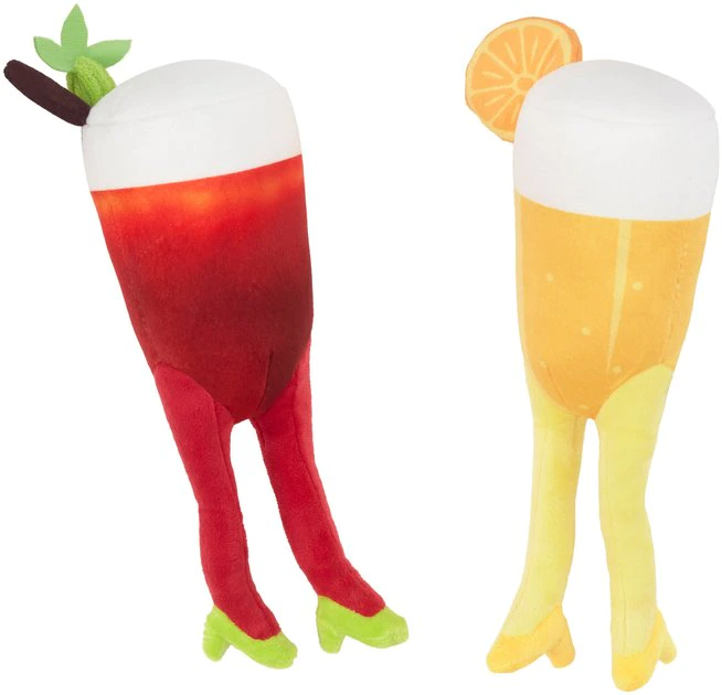 Frisco Brunch Bottomless Mimosas Plush Squeaky Dog Toy, 2 count 3 Frisco Brunch Bottomless Mimosas Plush Squeaky Dog Toy, 2 count