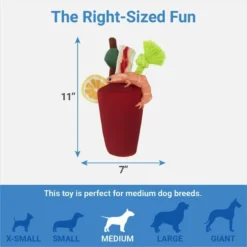 Frisco Brunch Bloody Mary Plush Squeaky Dog Toy -FRISCO Sales 297228 PT1. SY630 V1643916406